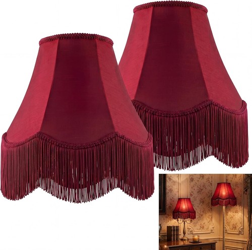 Fringe lamp shade set - shade, 2
