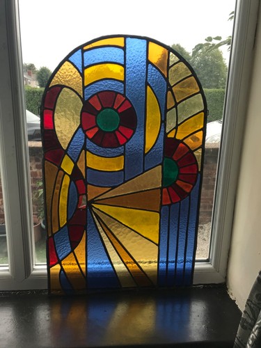 Vintage art deco style stained - art,