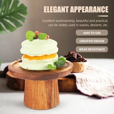  Decorative Cupcake Holder Wood Cake Plate High Base Cake Tray Festival Party
