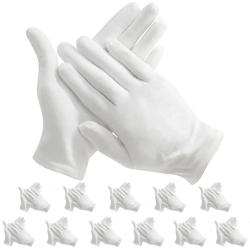 White cotton spa gloves for - white,