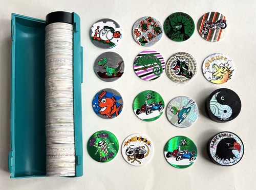 140 pogs milk caps - milk,