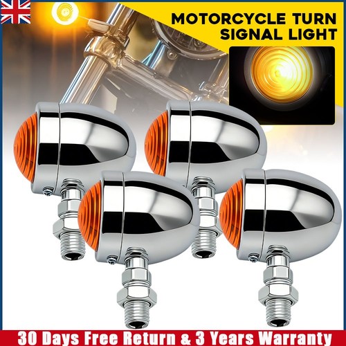 Chrome motorcycle bullet turn - chrome,