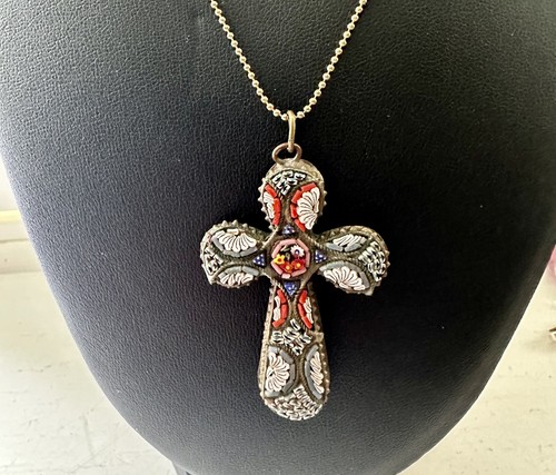 Vintage pendant cross with - pendant,