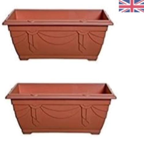 Terracotta venetian trough - terracotta,