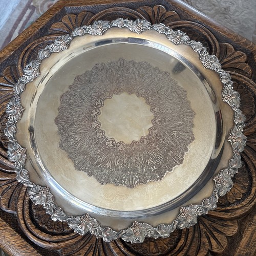Silver plated metal serving - metal,