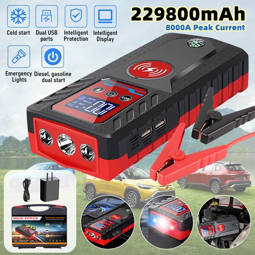 8000a car jump starter booster - jump,