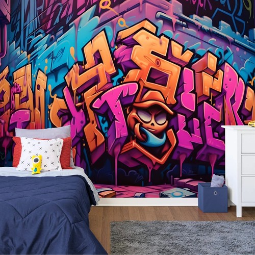 Colorful funny graffiti - colorful,