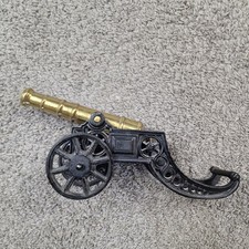Vintage Old Antique BRASS gun cannon war canon 17.5" long large decorative 6kg+