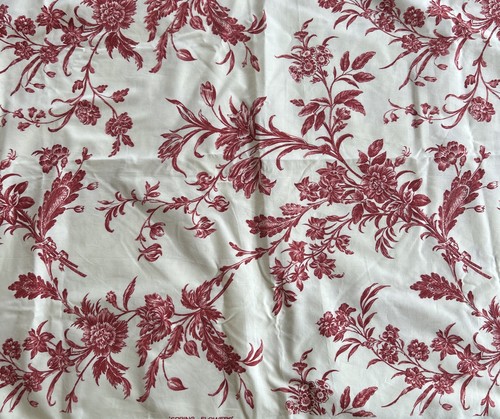 Vintage red and cream - vintage, toile