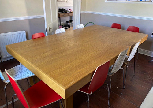 8ft solid oak pool dinning - solid,