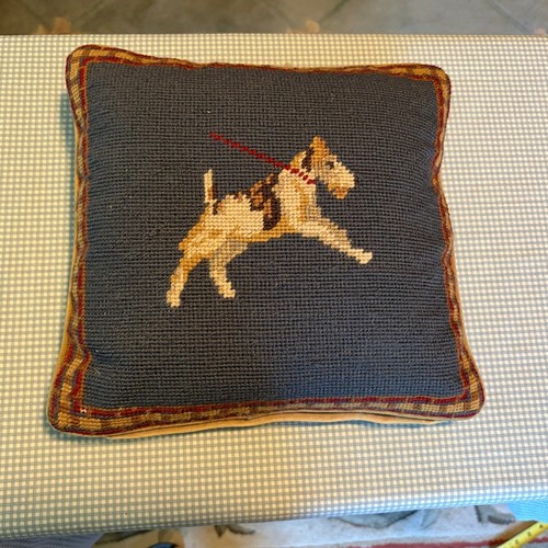 Wire fox terrier needlepoint - wire,