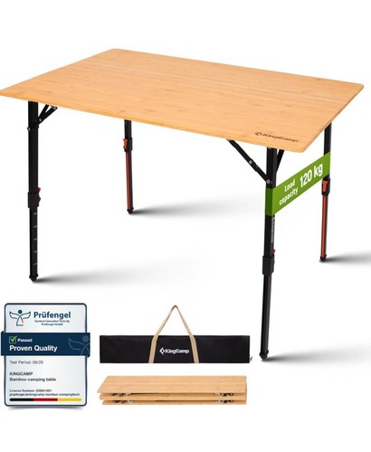 Kingcamp camping table bamboo - camping,