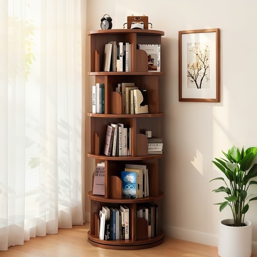 Tier rotating bookshelf - rotating,