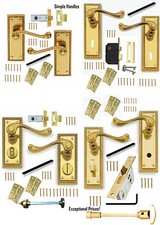 Polished Brass Georgian Door