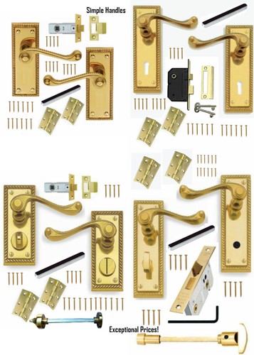 Polished brass georgian door - georgian,