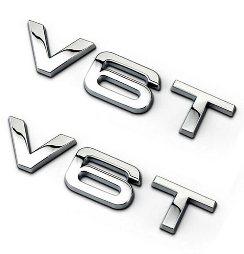 V6t chrome badge pair - 2x,