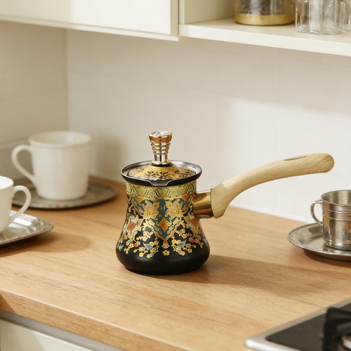 Turkish coffee pot with - with, handle