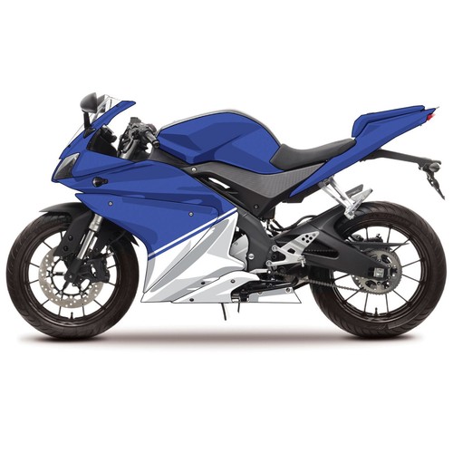 Blue race decal - race, kit
