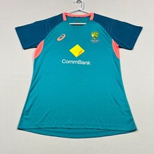 Australia Cricket Team Issue Asics Short Sleeve Training T Shirt Mens Large L