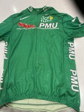 Nike PMU le Tour de France Cycling Jersey Green/White, Medium Small