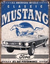 Ford Classic Mustang Metal Sign Reproduction 32cm x 41cm