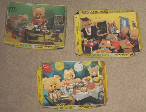 Vintage teddy bears wooden - 3,