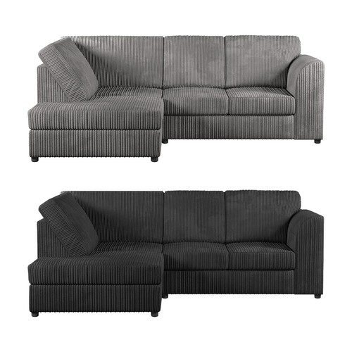 Grey corner sofa - corner, fullback