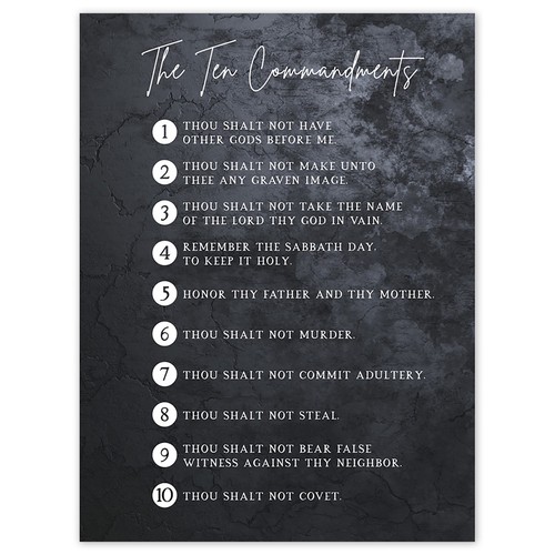 Ten commandments from god - commandments,