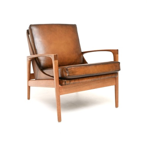 Danish vintage oak and - danish, leather