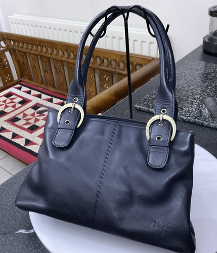 Vintage gigi leather navy blue - vintage,