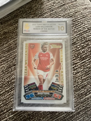 Mgc graded football card leah - football,