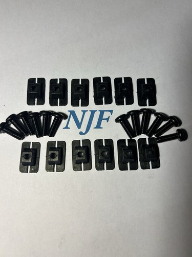 Grill clips black anodised - +,