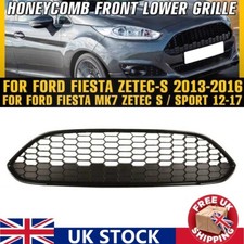 Black Honeycomb Front Bumper Upper Grille For Ford Fiesta Zetec-S MK7 2013-2017