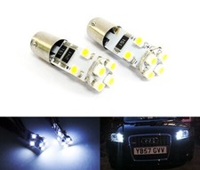 2x White 233 BA9s T4W 8 LED Bulb Interior Number Plate Light Sidelight No Error