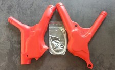 Honda CR125 CR 125 Plastic UFO Frame Guards RED 1989 1990 1991 1992 HO02637