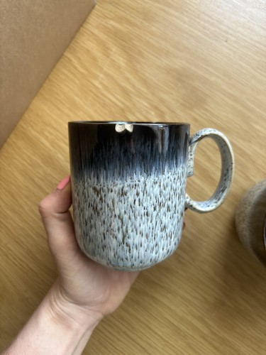 Denby halo speckle mugs blue - halo,