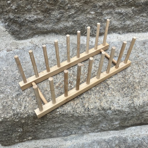 Plate rack wooden 34cm long - rack,