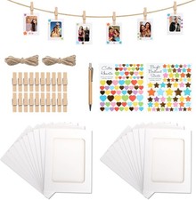 20Pcs Small Paper Picture Frames, 6 Inch Decor Cardboard Picture Frames, DIY Cr