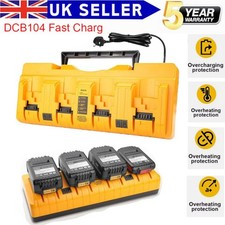 2025 Genuine DEWALT DCB104 Fast Charger: USB 12V/20V XR Li-ion Battery DCB205 UK