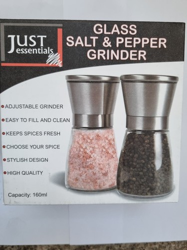 Glass salt pepper grinder - glass,