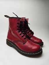 Dr Martens 1460 Red Patent Leather Ankle Boots Size Women's UK Size 4 Eu 37