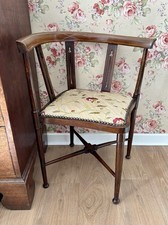 Vintage Wooden Corner Chair 
