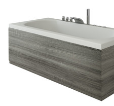 1700 x 480mm MDF Front Bath Panel 2 Piece, Durable Bath Panels - Avola Grey