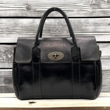 Mulberry Bayswater satchel hand bag Black leather Shoulder Women Bag Boston