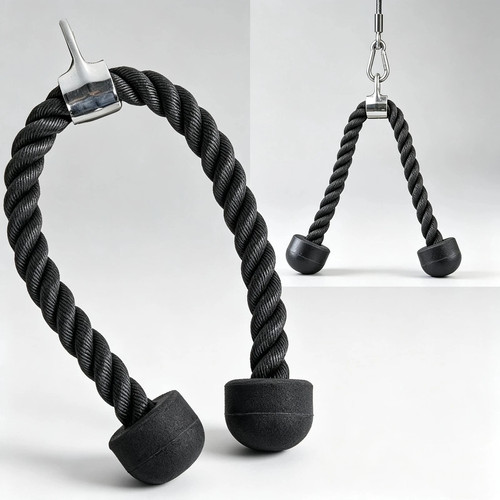Lat machine tricep rope pull - lat,