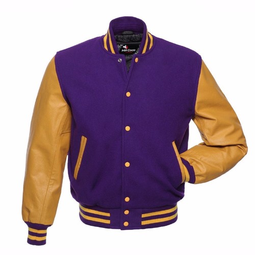 Purple wool varsity letterman - purple,