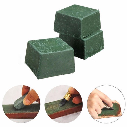 Green leather strop - leather,