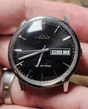 Vintage MIDO OCEAN STAR AUTOMATIC BLACK DIAL SWISS MEN'S DAY DATE 1960's