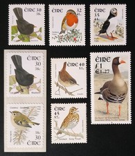 IRELAND 2001 BIRDS DEFINITIVE SET COMPLETE DUAL CURRENCY INCL COIL PAIR MNH @€23