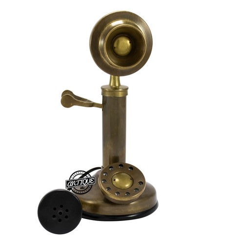 Antique telephone candlestick - antique,